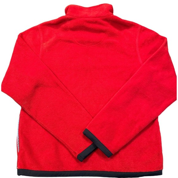 Disney Mickey Mouse Women’s Fleece Pullover Red 1/4 Zip Jacket Sz Med - Picture 2 of 6